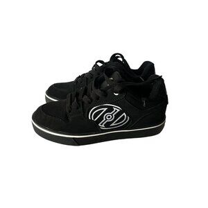 HEELYS Youth Unisex Black White Wheeled Sneakers Size 5